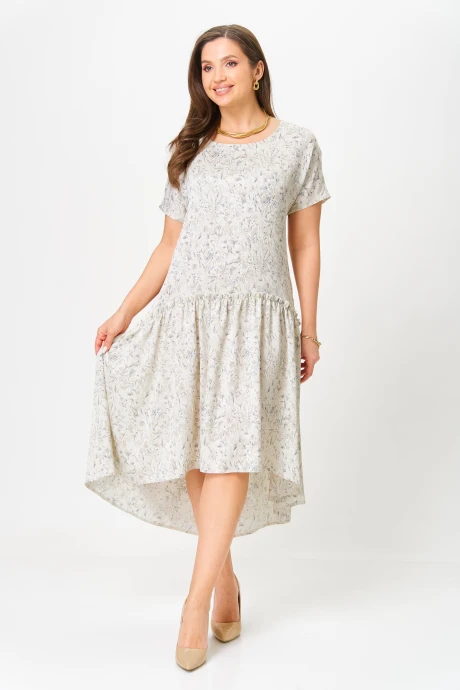 Платье Svetlana-Style 2217 молочный+принт #1