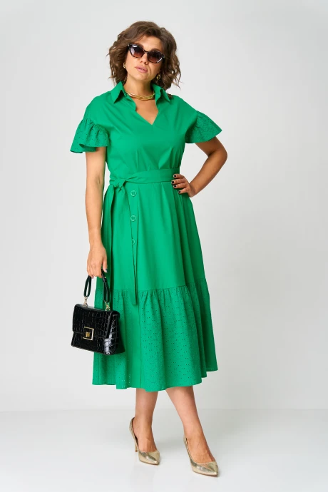 Платье EVA GRANT 7325Л изумруд #1