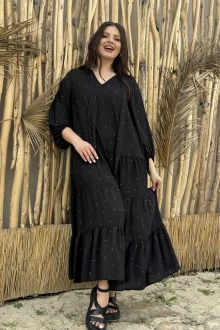 Платье Anastasia 713.1 черный (горошек)