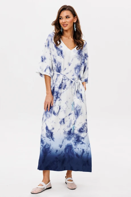 Платье Buter 3100 Бело-синий #1