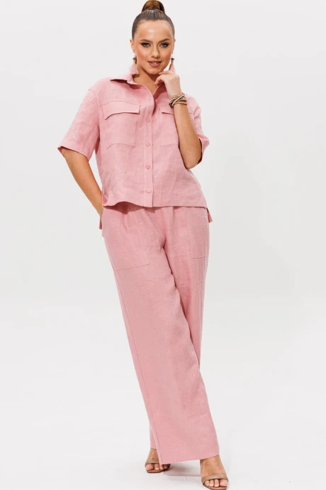Брючный костюм Галеан-стиль 982.1 розовый двойка #1