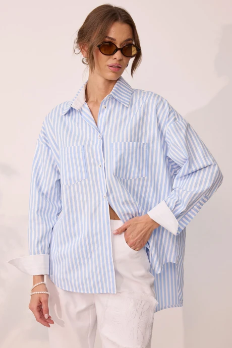 Рубашка Люше 4098 голубой #1