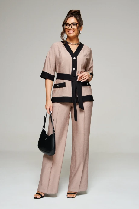 Брючный костюм Beautiful&Free 6337 какао двойка #1