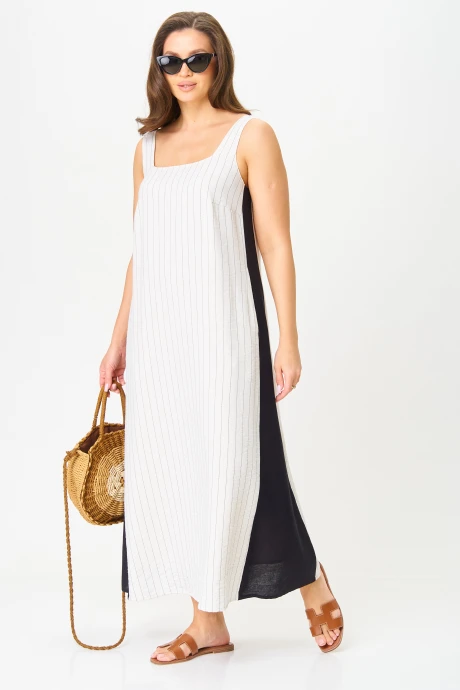 Сарафан Карина Делюкс 1354 белый в полоску #1