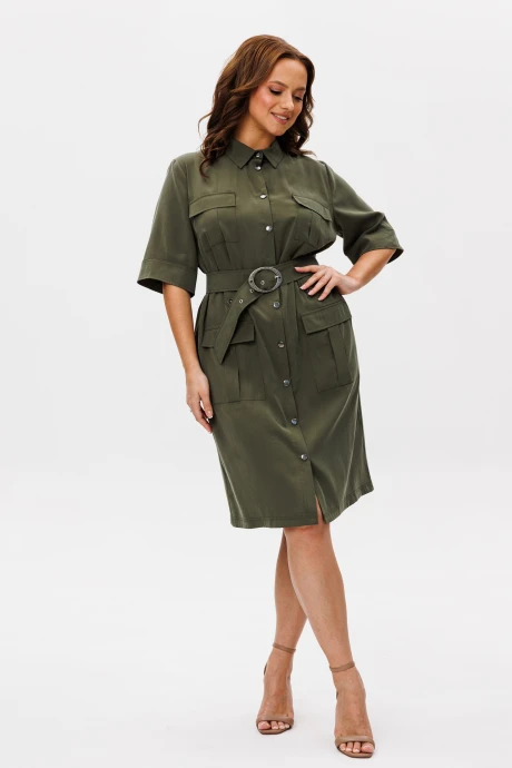 Платье Anelli 1612 оливка #1