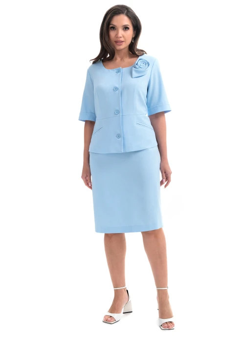 Юбочный костюм ALANI COLLECTION 2342 голубой двойка #1