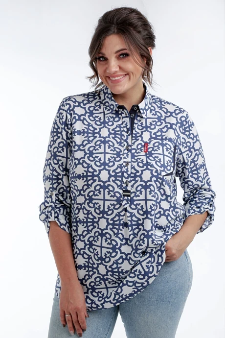 Блузка *Распродажа Таир-Гранд 62424 джинс новый #1