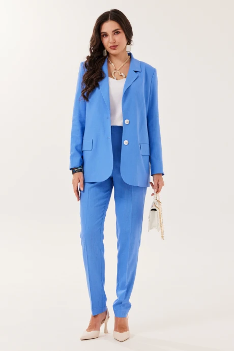 Брючный костюм Твой Имидж 2144 голубой тройка #1