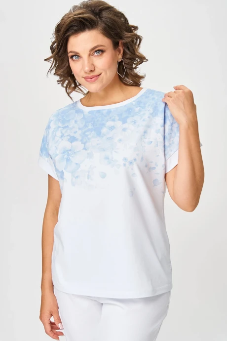 Футболка Rumoda 2258 голубой_белый #1