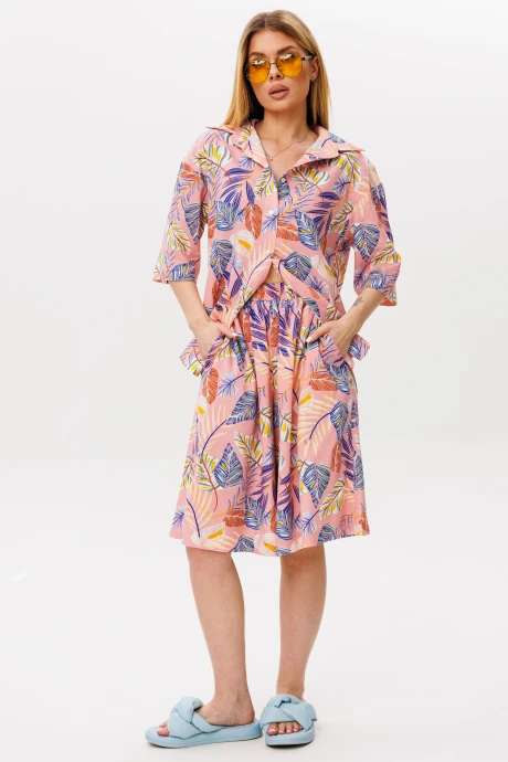 Костюм с шортами AmberaStyle 2120 Р розовый двойка #1
