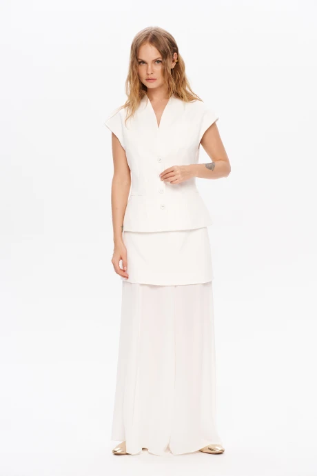 Юбочный костюм PiRS 5974 молочный двойка #1