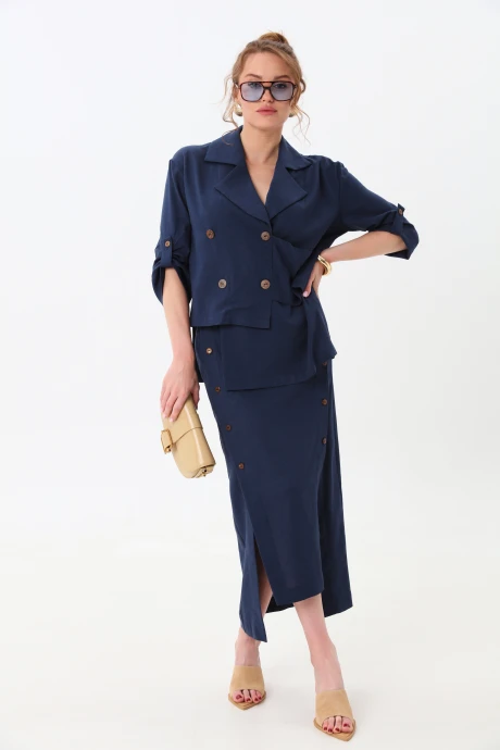 Юбочный костюм NikVa 972-1 индиго двойка #1