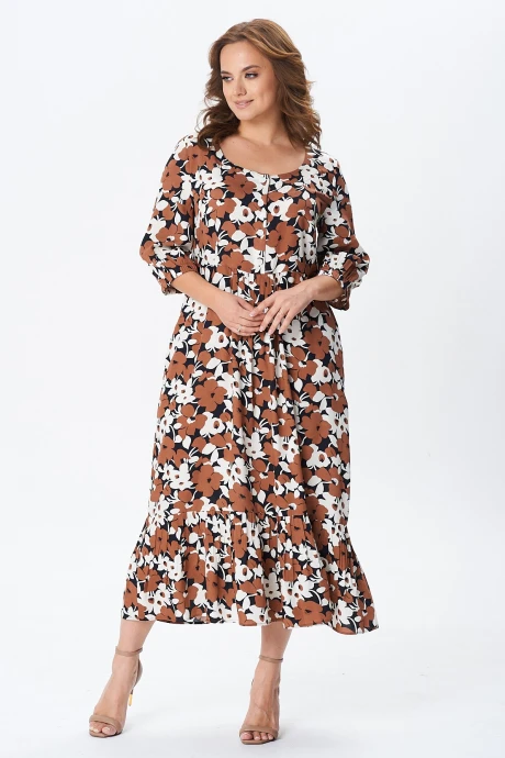 Платье YOUR SIZE 2259 Медно-коричневый #1