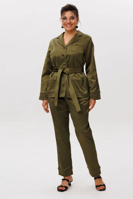 Брючный костюм Anelli 1619 оливковая роща #1