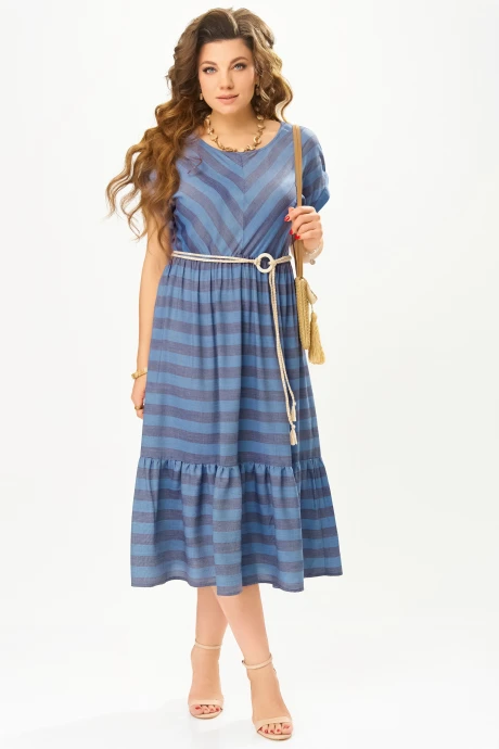 Платье FITA 1632 сине-серый #1