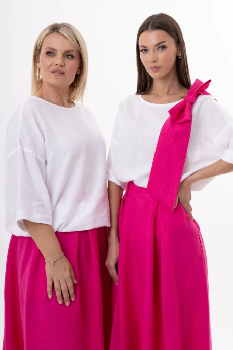 Джемпер (кофта) Kivviwear 4316.11 Фуксия белый #1
