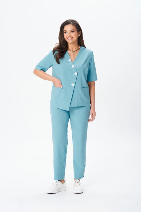 Брючный костюм Vilena Fashion 1084 мята двойка #1