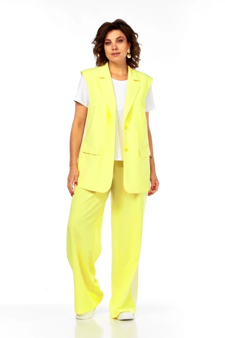 Брючный костюм Ольга Стиль 427 желтый двойка #1