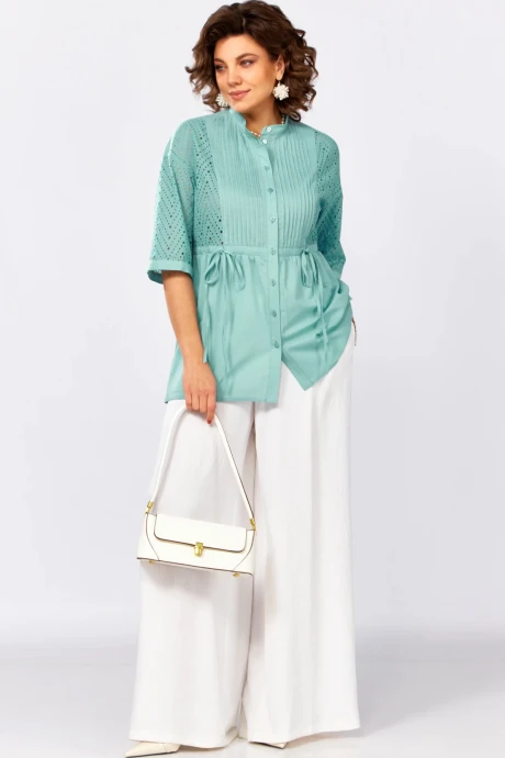 Брючный костюм Lady Secret 2998 Бирюз. Жемчуг двойка #1