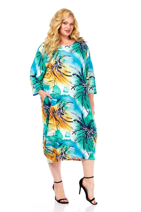 Платье Abbi 1054 бирюзовый #1