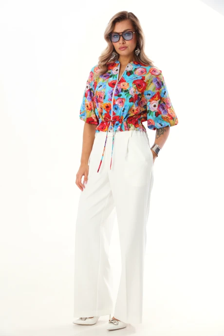 Брючный костюм LM К 1340146 цветы двойка #1