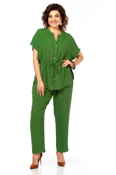 Брючный костюм Diamant 2067 зеленый двойка #1