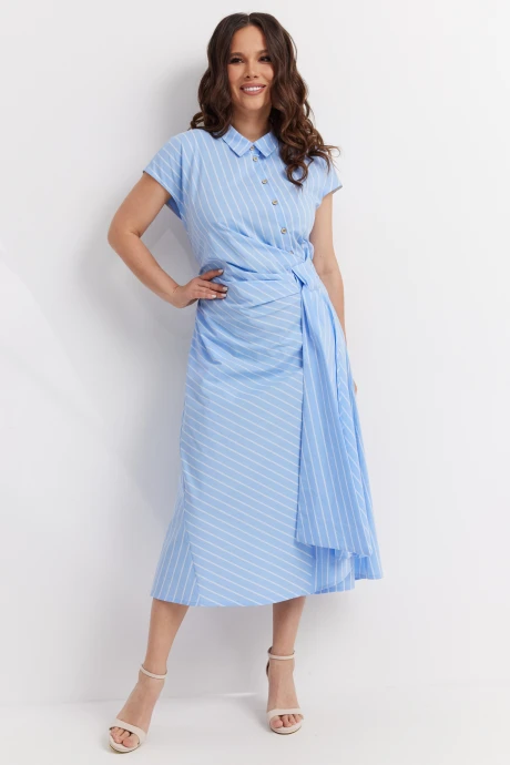 Платье Магия Моды 2598 голубой_полоска #1