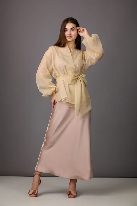 Костюм с платьем Rosheli 1154/1 бежевый двойка #1