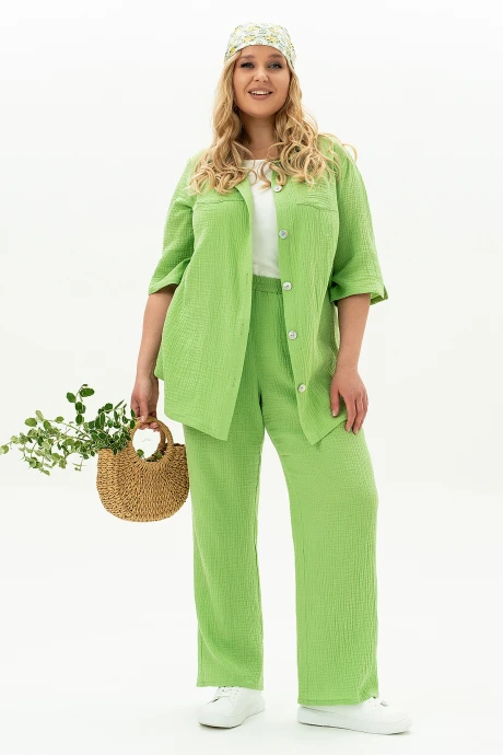 Брючный костюм ALGRANDA (Novella Sharm) 4061-2 Салатовый, яблоко двойка #1