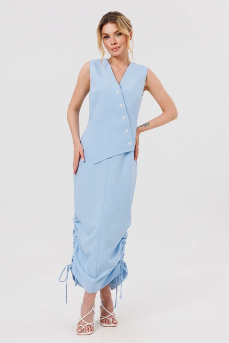 Юбочный костюм AmberaStyle 2123 голубой двойка #1