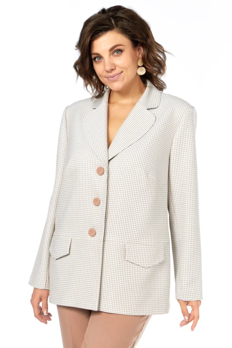 Жакет (пиджак) Элль-стиль 2387ж бежевый_принт #1