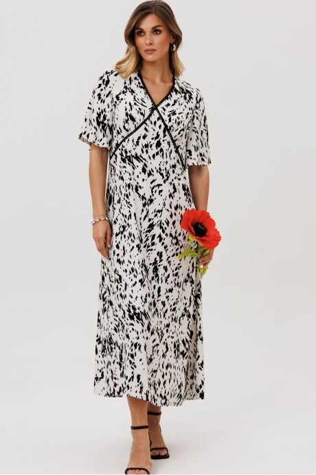 Платье GIZART 5400 черно-белый #1