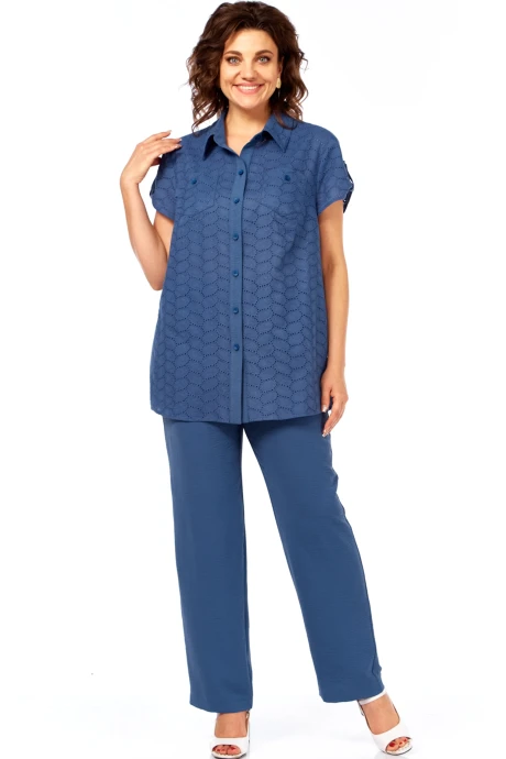 Брючный костюм Тэнси 397 джинсовый двойка #1