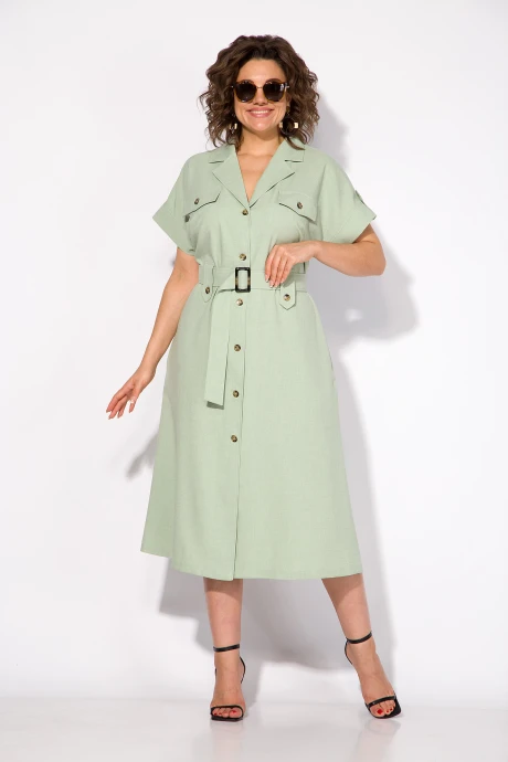 Платье Лилиана 1456 фисташка #1