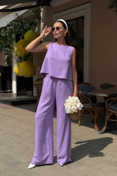 Брючный костюм DilanaVIP 2052 лаванда двойка #1
