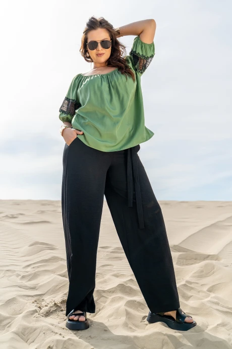 Блузка ANDINA 120 олива #1