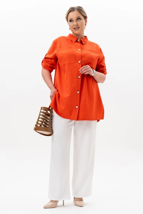 Рубашка ALGRANDA (Novella Sharm) 4063-8-3 Морковный #1