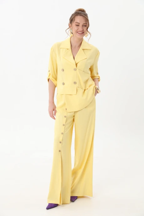 Брючный костюм NikVa 979-2 лимон двойка #1