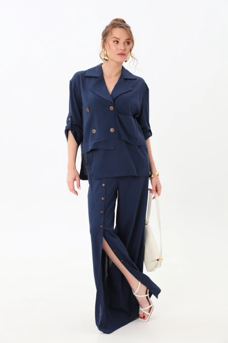 Брючный костюм NikVa 979-3 индиго двойка #1