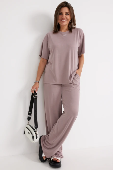 Брючный костюм BegiModa 3096 розовый_пепел двойка #1