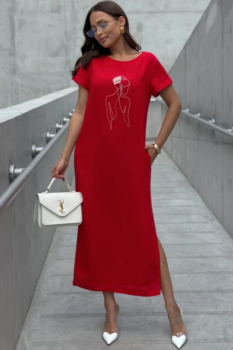 Платье DilanaVIP М-2100 красный #1