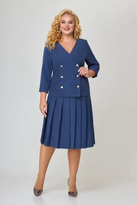 Юбочный костюм *Распродажа Svetlana-Style 1636 синий двойка #1