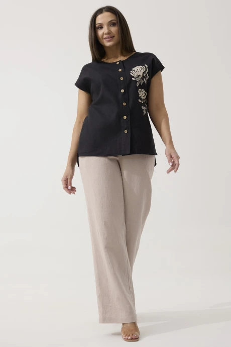 Брючный костюм Ma Cherie 3165 черный +бежевый двойка #1