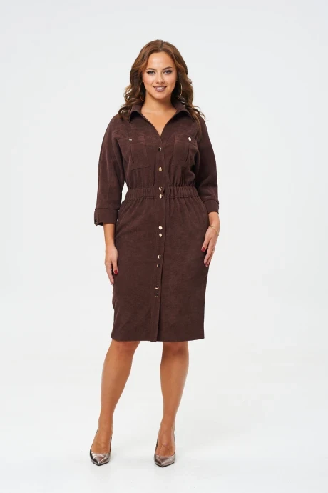 Платье *Распродажа Vi Oro 1153 горький шоколад #1
