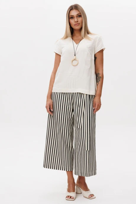 Брючный костюм Ma Vie 689 молочный_и_черный двойка #1