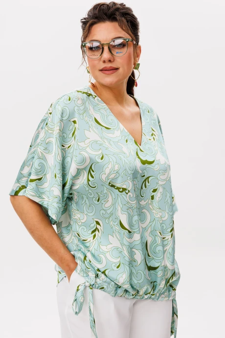 Блузка Anelli 1606.1 мятный_танец #1