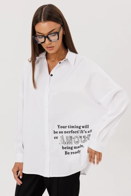 Блузка Ларс Стиль 1124 белый, молочный #1