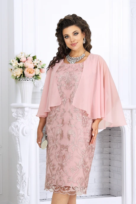 Платье Нинель Шик 6062 пудра #1