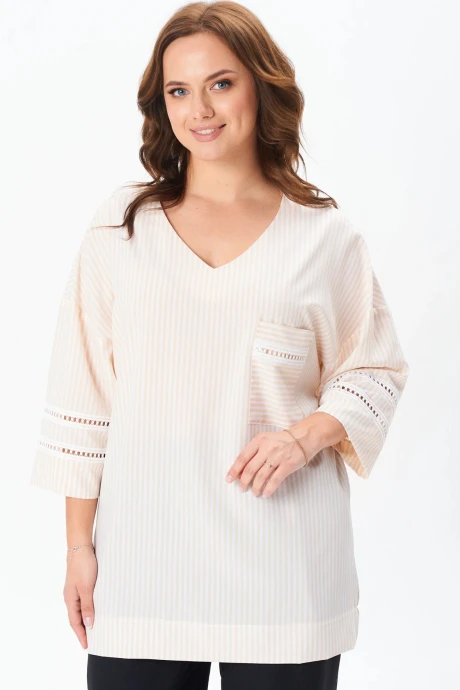 Блузка MODEMA 767 желтая полоска #1