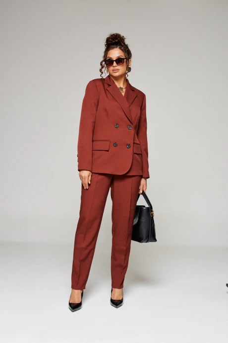 Брючный костюм Beautiful&Free 6355 терракот двойка #1